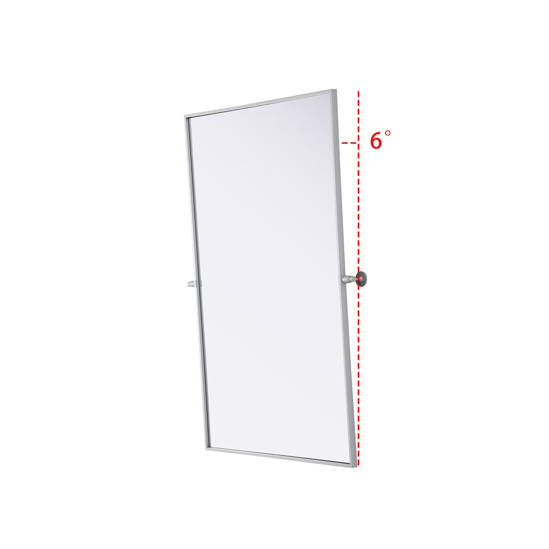 48X30 Pivot Mirror In Silver - View 6 - Joshua Marshal