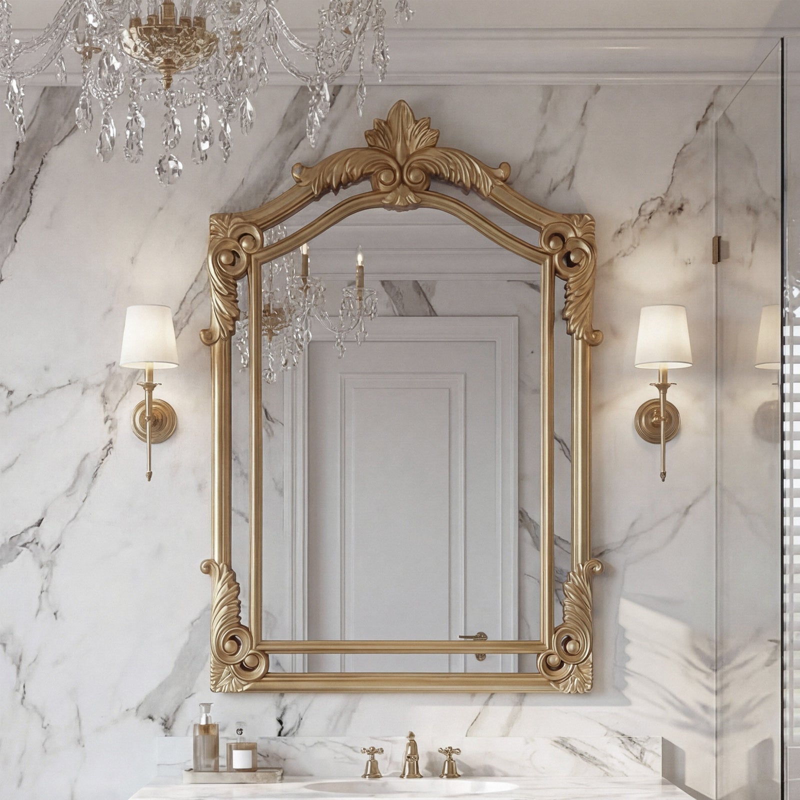 25.5X36 Traditional Mirror In Gold Leaf Gold Leaf Finish - DECOR by Joshua Marshal