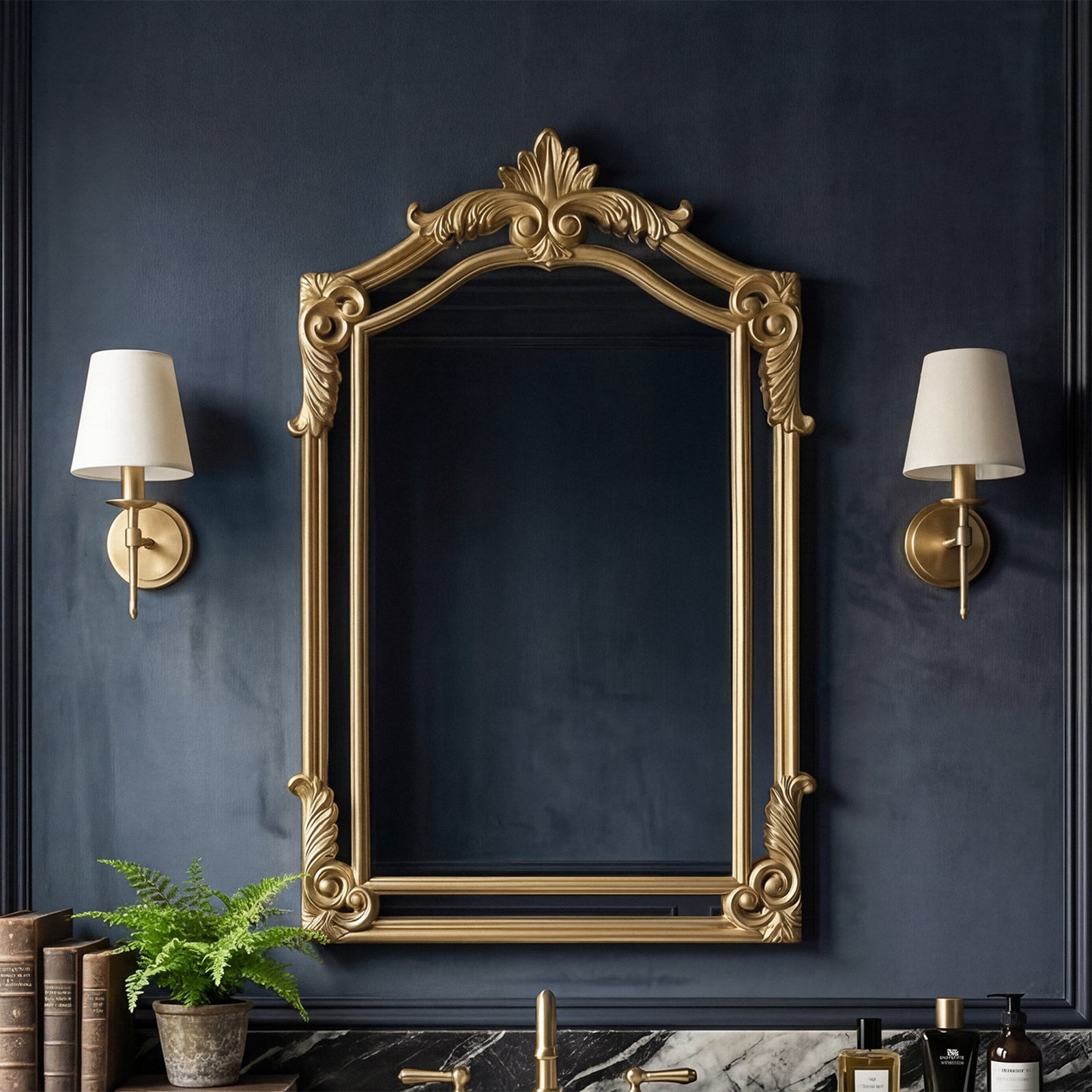 28.5X36 Traditional Mirror In Gold Leaf Gold Leaf Finish - DECOR by Joshua Marshal