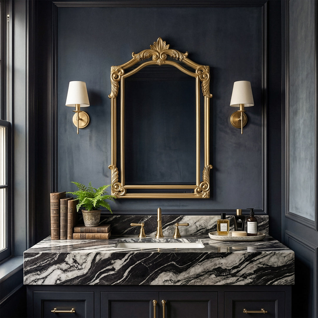 28.5X36 Traditional Mirror In Gold Leaf - View 2 - Joshua Marshal