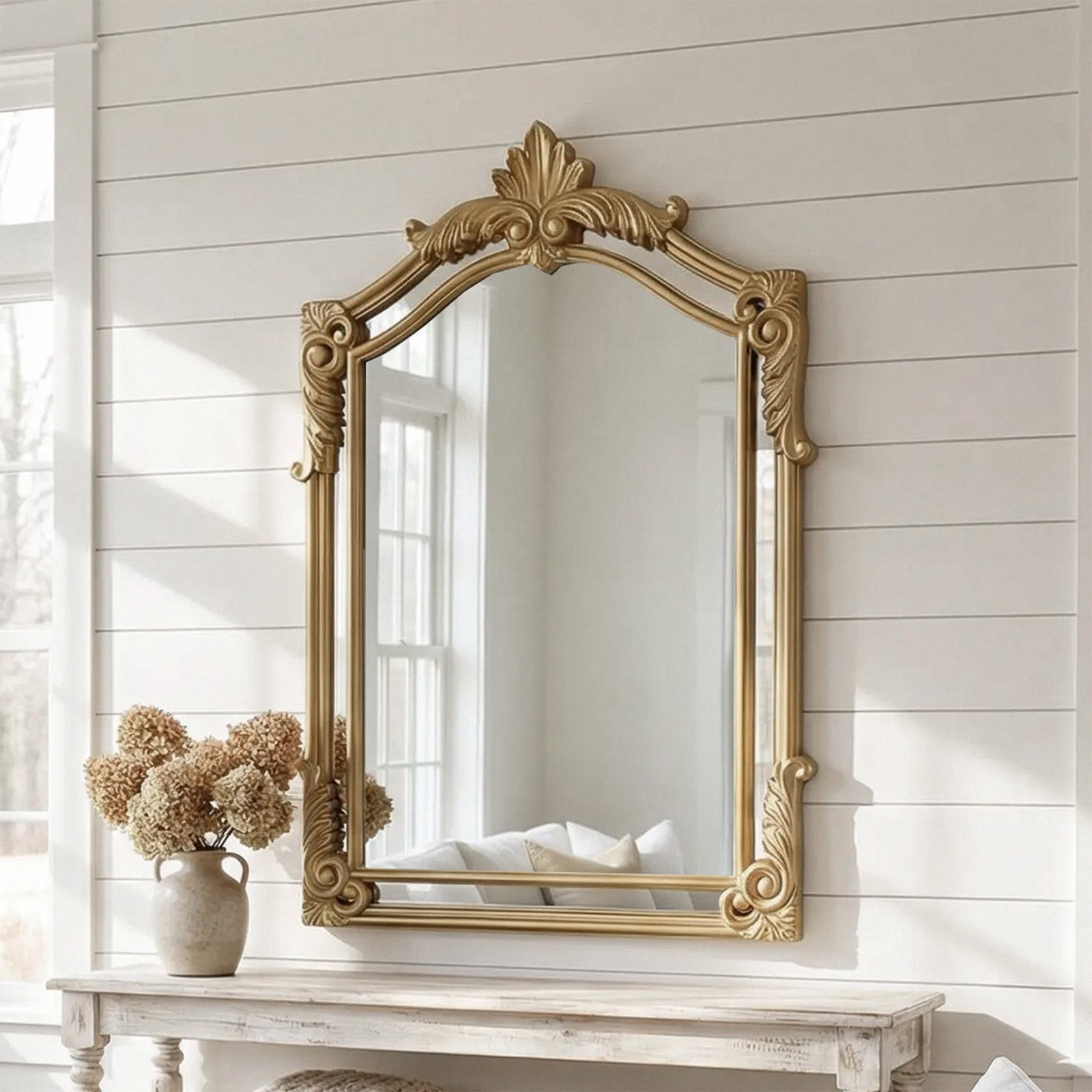 28.5X42 Traditional Mirror In Gold Leaf Gold Leaf Finish - DECOR by Joshua Marshal