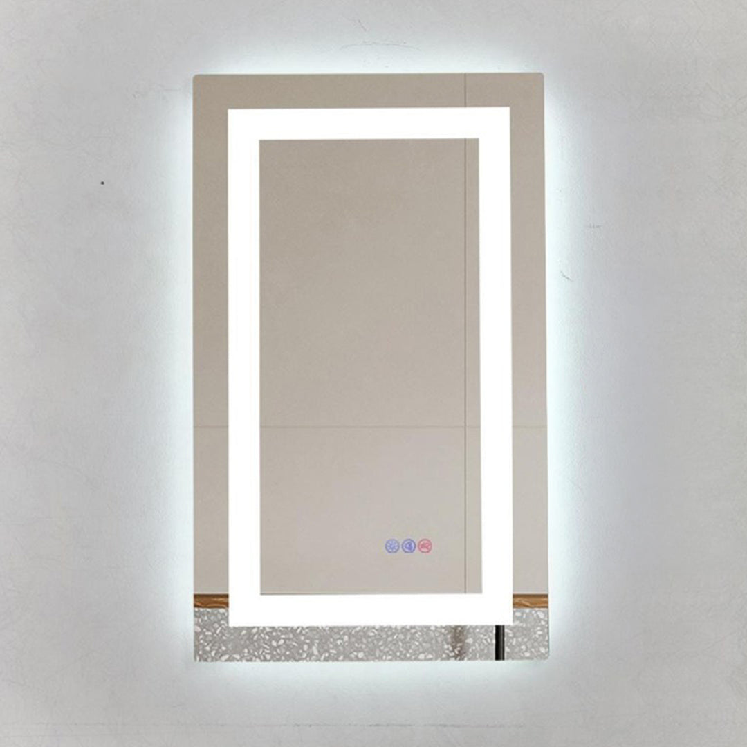 30X18 Led Mirror, Adjustable Color 3000K/4200K/6400K White Finish - DECOR by Joshua Marshal