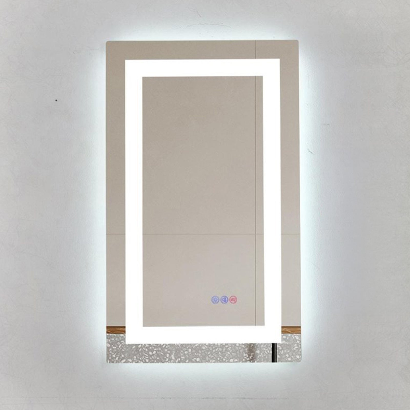 30X18 Led Mirror, Adjustable Color 3000K/4200K/6400K White Finish - DECOR by Joshua Marshal
