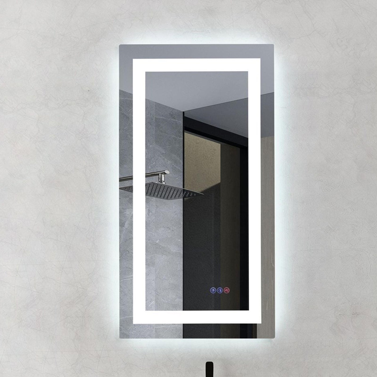 36X18 Led Mirror, Adjustable Color 3000K/4200K/6400K White Finish - DECOR by Joshua Marshal
