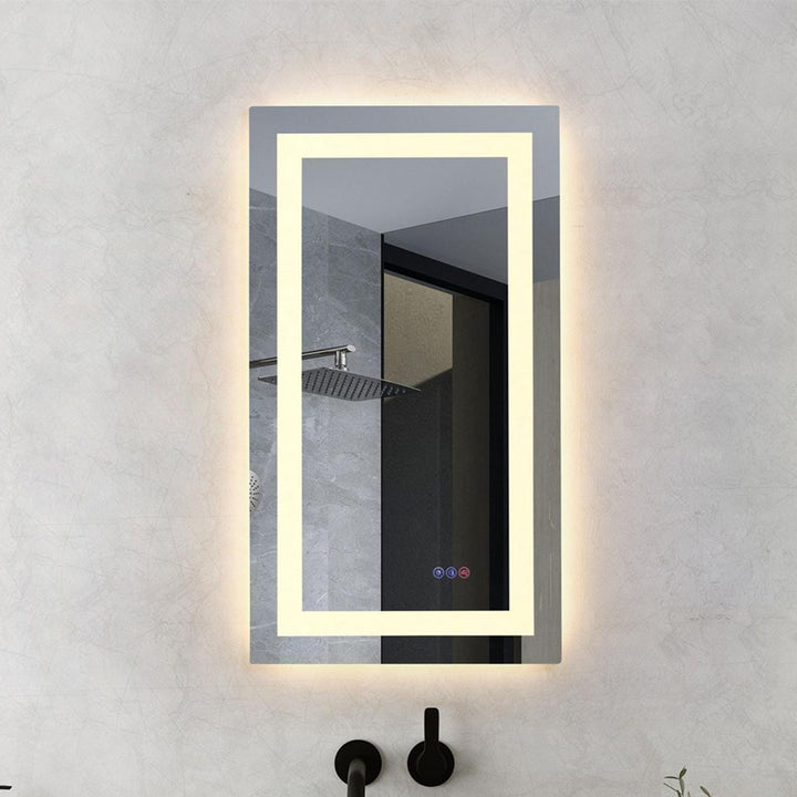36X20 Led Mirror, Adjustable Color 3000K/4200K/6400K White Finish - DECOR by Joshua Marshal