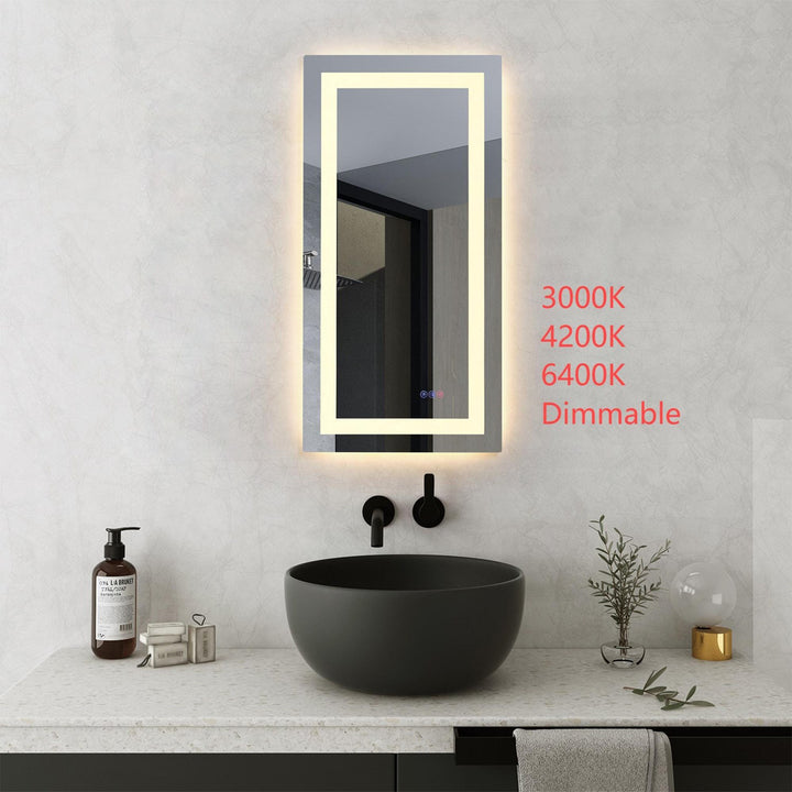 40X20 Led Mirror, Adjustable Color 3000K/4200K/6400K - View 2 - Joshua Marshal
