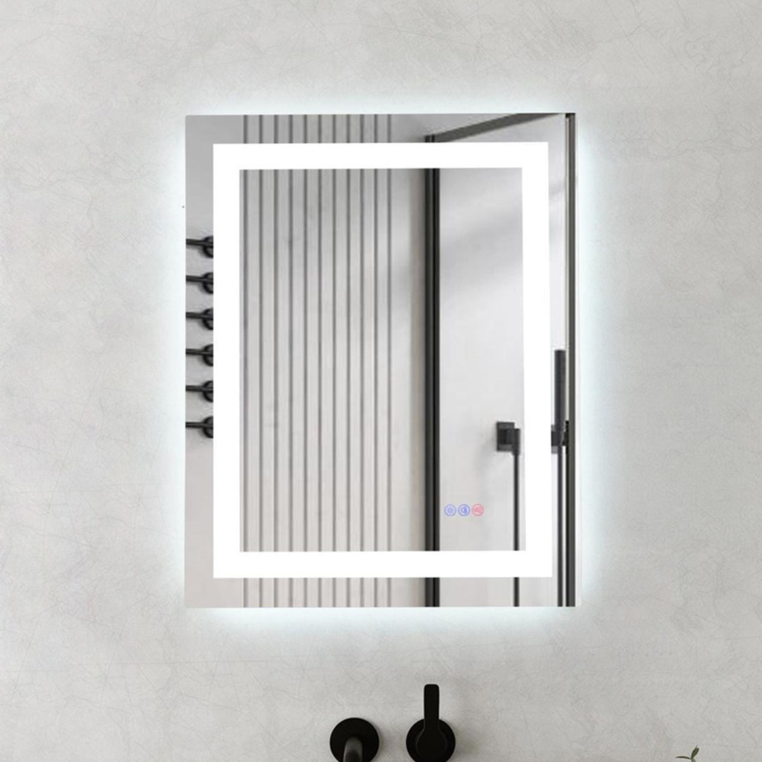 30X24 Led Mirror, Adjustable Color 3000K/4200K/6400K White Finish - DECOR by Joshua Marshal