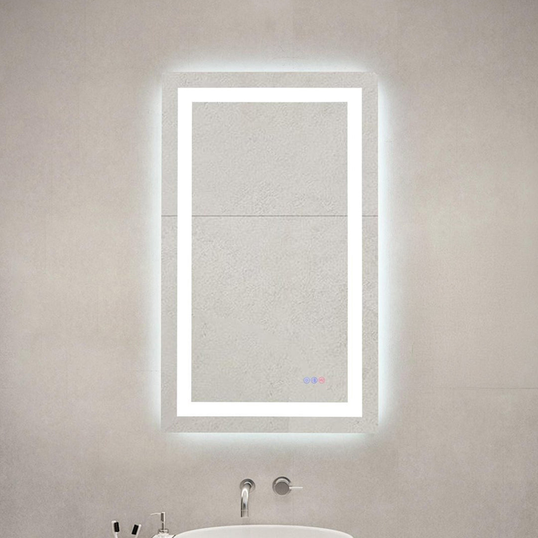 40X24 Led Mirror, Adjustable Color 3000K/4200K/6400K White Finish - DECOR by Joshua Marshal