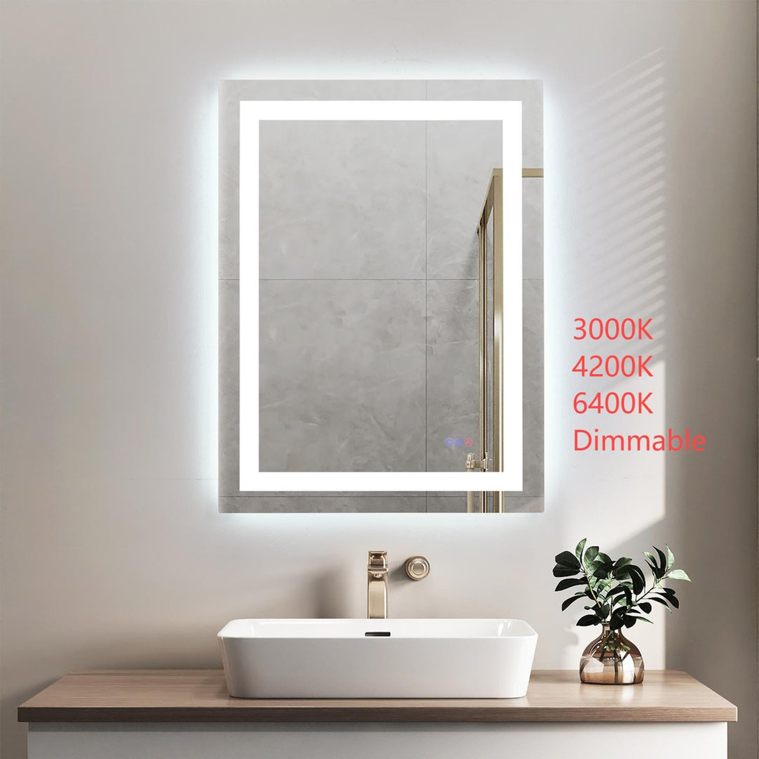 36X27 Led Mirror, Adjustable Color 3000K/4200K/6400K - View 2 - Joshua Marshal