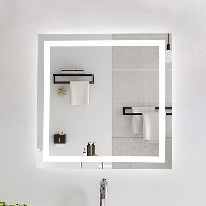 36X36 Led Mirror, Adjustable Color 3000K/4200K/6400K White Finish - DECOR by Joshua Marshal