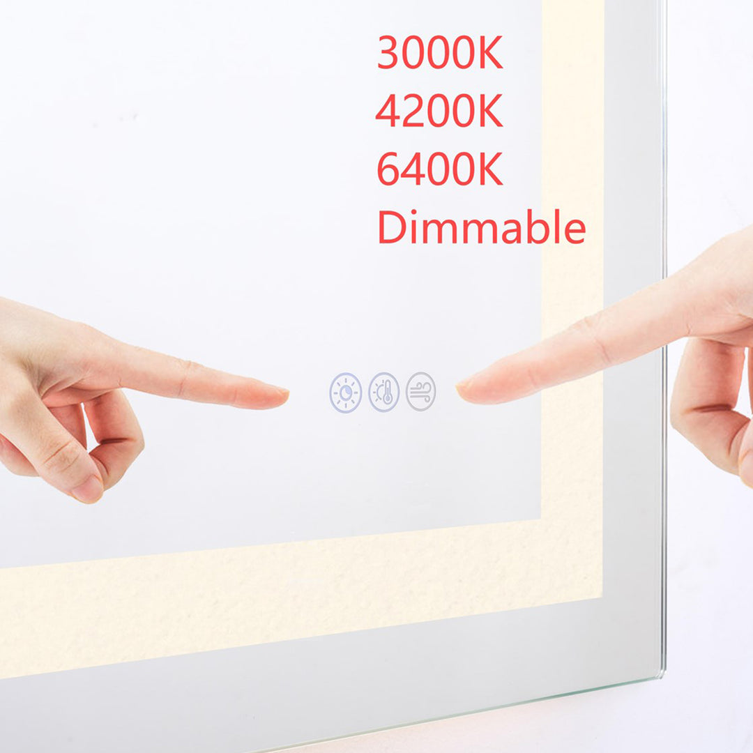 48X36 Led Mirror, Adjustable Color 3000K/4200K/6400K - View 4 - Joshua Marshal