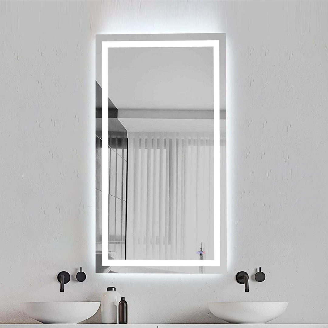 72X36 Led Mirror, Adjustable Color 3000K/4200K/6400K White Finish - DECOR by Joshua Marshal