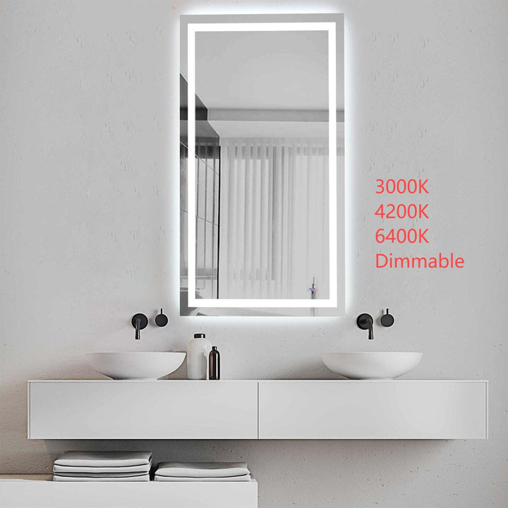 72X36 Led Mirror, Adjustable Color 3000K/4200K/6400K - View 2 - Joshua Marshal