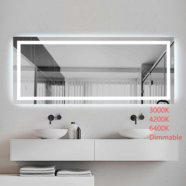 72X42 Led Mirror, Adjustable Color 3000K/4200K/6400K - View 2 - Joshua Marshal