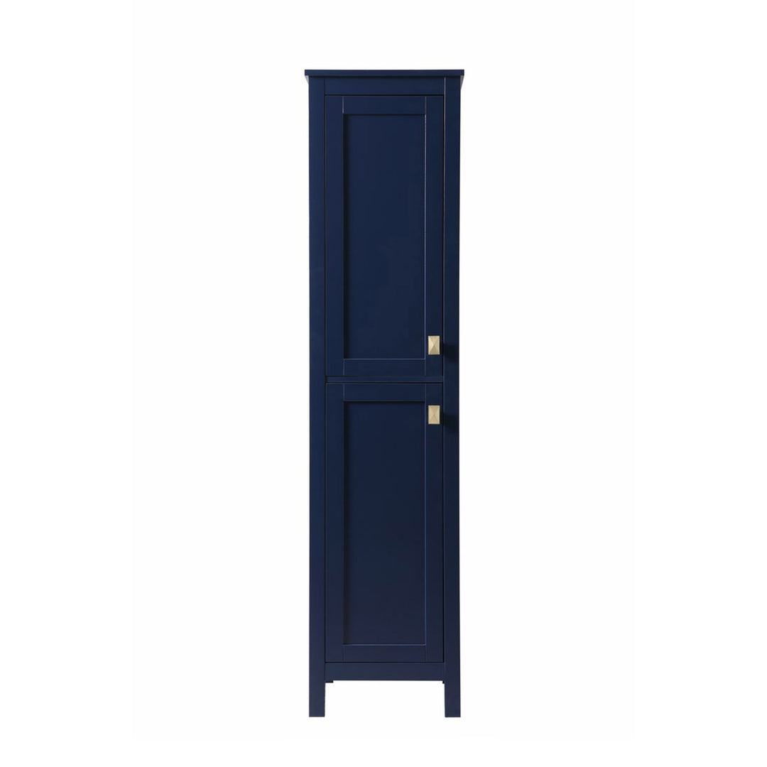 16 Inch Wide Bathroom Linen Storage Freestanding Cabinet In Blue - View 3 - Joshua Marshal