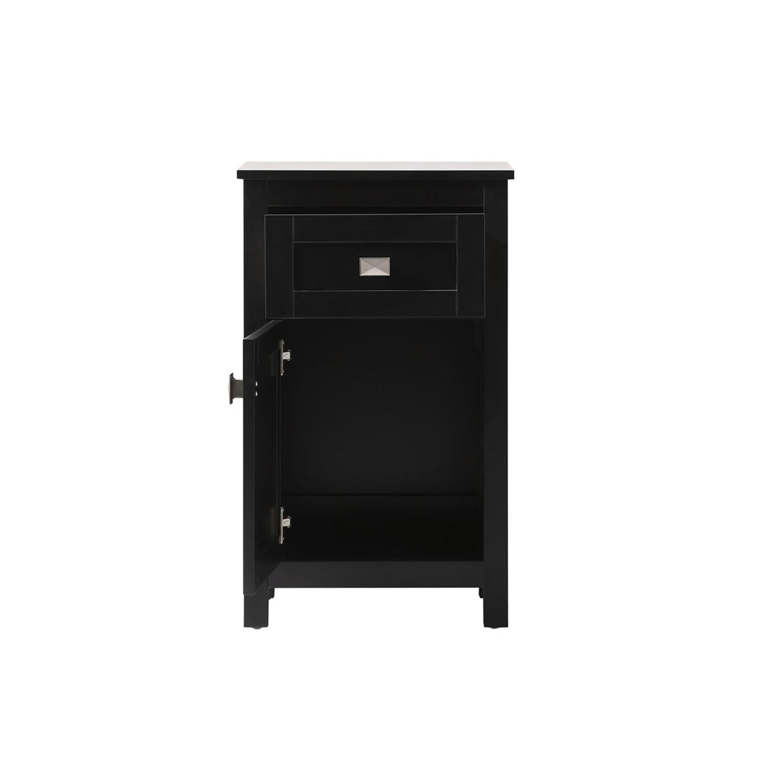 18 Inch Wide Bathroom Storage Freedstanding Cabinet In Black - View 4 - Joshua Marshal