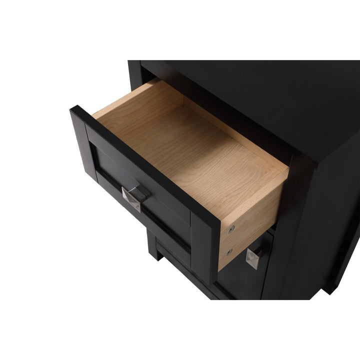 18 Inch Wide Bathroom Storage Freedstanding Cabinet In Black - View 5 - Joshua Marshal