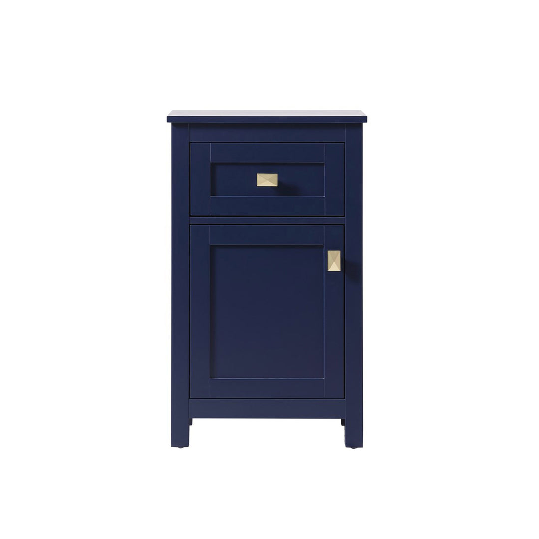 18 Inch Wide Bathroom Storage Freedstanding Cabinet In Blue - View 3 - Joshua Marshal