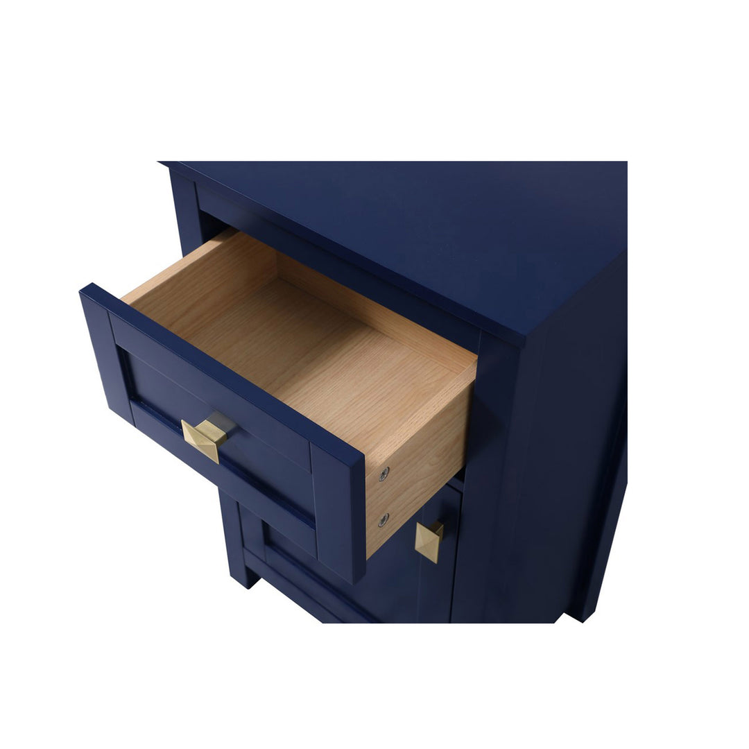 18 Inch Wide Bathroom Storage Freedstanding Cabinet In Blue - View 5 - Joshua Marshal