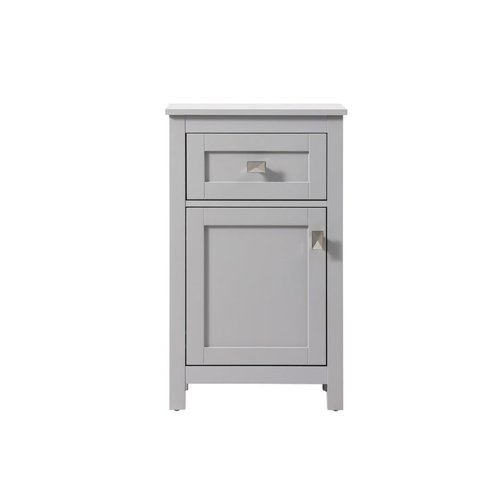 18 Inch Wide Bathroom Storage Freedstanding Cabinet In Grey - View 3 - Joshua Marshal