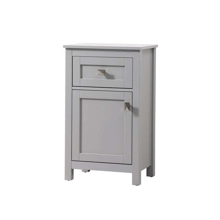 18 Inch Wide Bathroom Storage Freedstanding Cabinet In Grey - View 4 - Joshua Marshal