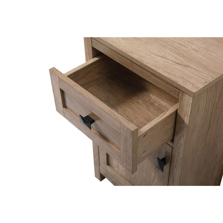 18 Inch Wide Bathroom Storage Freedstanding Cabinet In Natural Oak - View 5 - Joshua Marshal