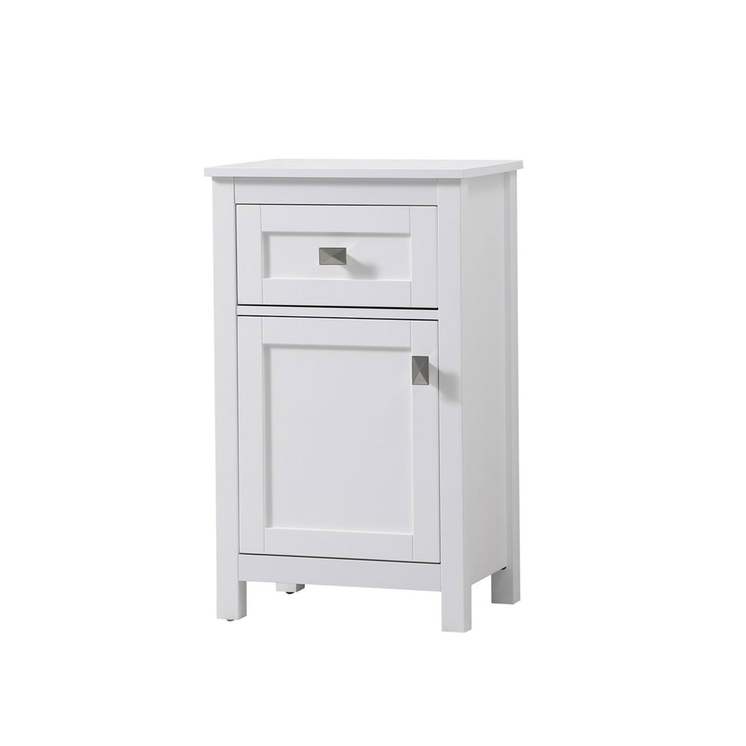 18 Inch Wide Bathroom Storage Freedstanding Cabinet In White - View 4 - Joshua Marshal