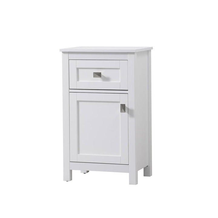 18 Inch Wide Bathroom Storage Freedstanding Cabinet In White - View 4 - Joshua Marshal