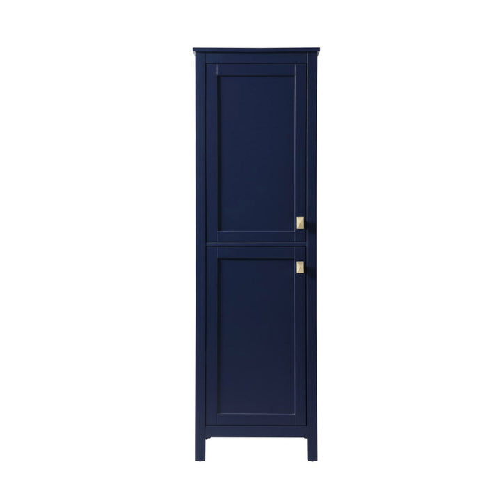 20 Inch Wide Bathroom Linen Storage Freestanding Cabinet In Blue - View 3 - Joshua Marshal