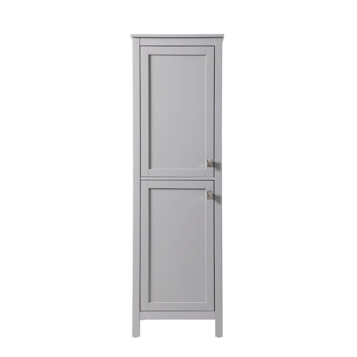 20 Inch Wide Bathroom Linen Storage Freestanding Cabinet In Grey - View 3 - Joshua Marshal