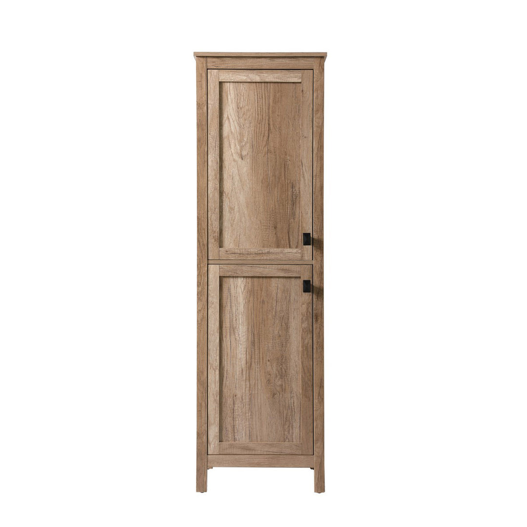 20 Inch Wide Bathroom Linen Storage Freestanding Cabinet In Natural Oak - View 3 - Joshua Marshal