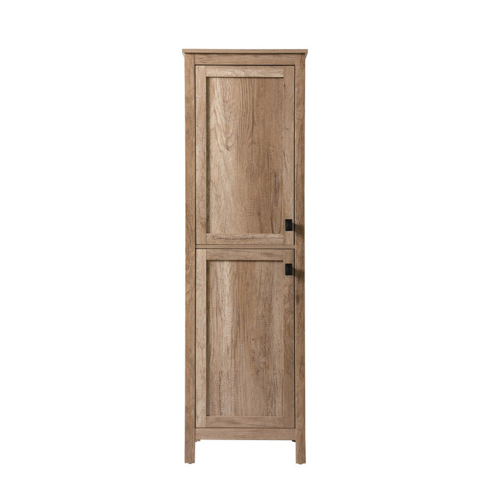 20 Inch Wide Bathroom Linen Storage Freestanding Cabinet In Natural Oak - View 3 - Joshua Marshal