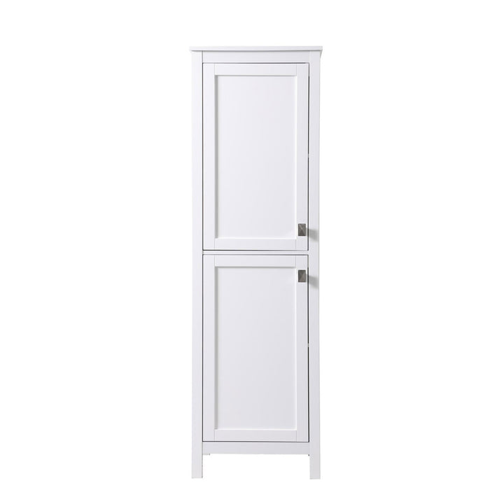 20 Inch Wide Bathroom Linen Storage Freestanding Cabinet In White - View 3 - Joshua Marshal