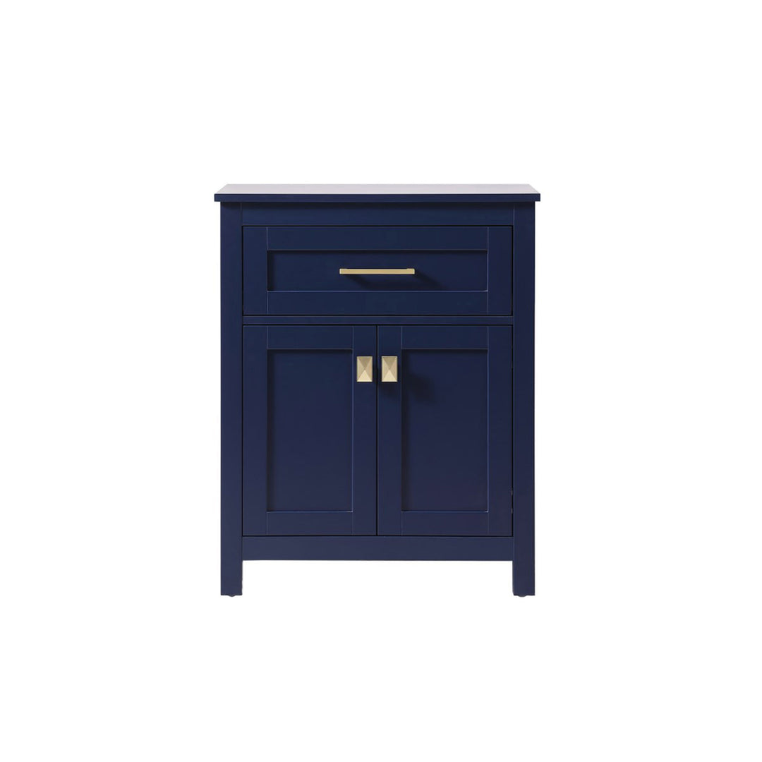 24 Inch Wide Bathroom Storage Freestanding Cabinet In Blue - View 3 - Joshua Marshal