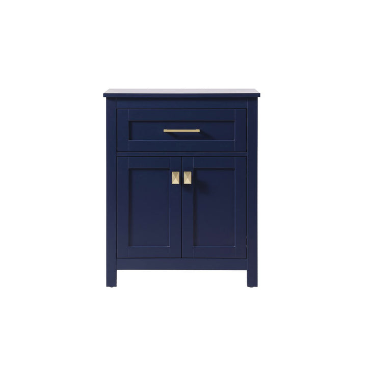 24 Inch Wide Bathroom Storage Freestanding Cabinet In Blue - View 3 - Joshua Marshal