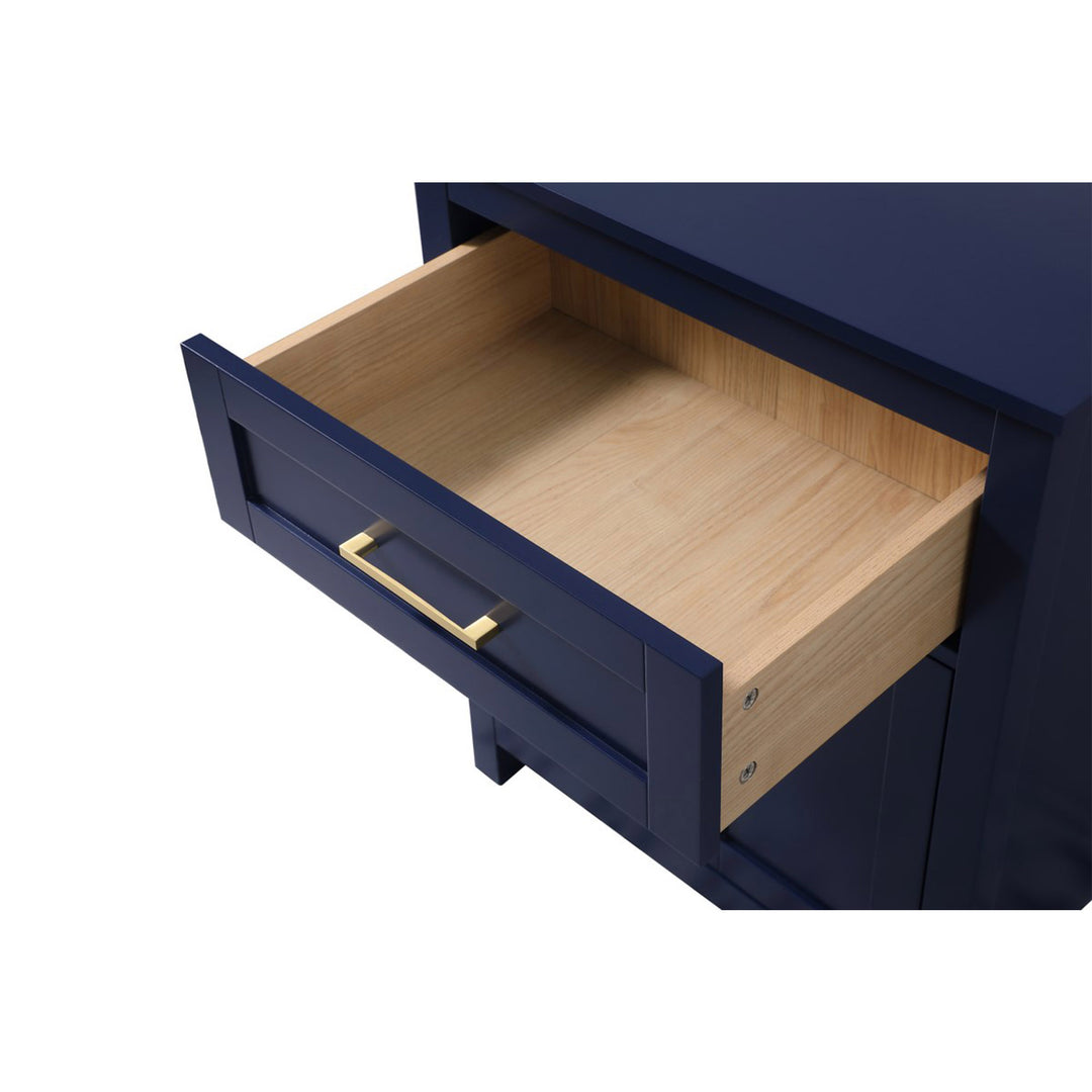 24 Inch Wide Bathroom Storage Freestanding Cabinet In Blue - View 4 - Joshua Marshal