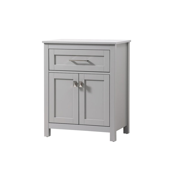 24 Inch Wide Bathroom Storage Freestanding Cabinet In Grey - View 4 - Joshua Marshal