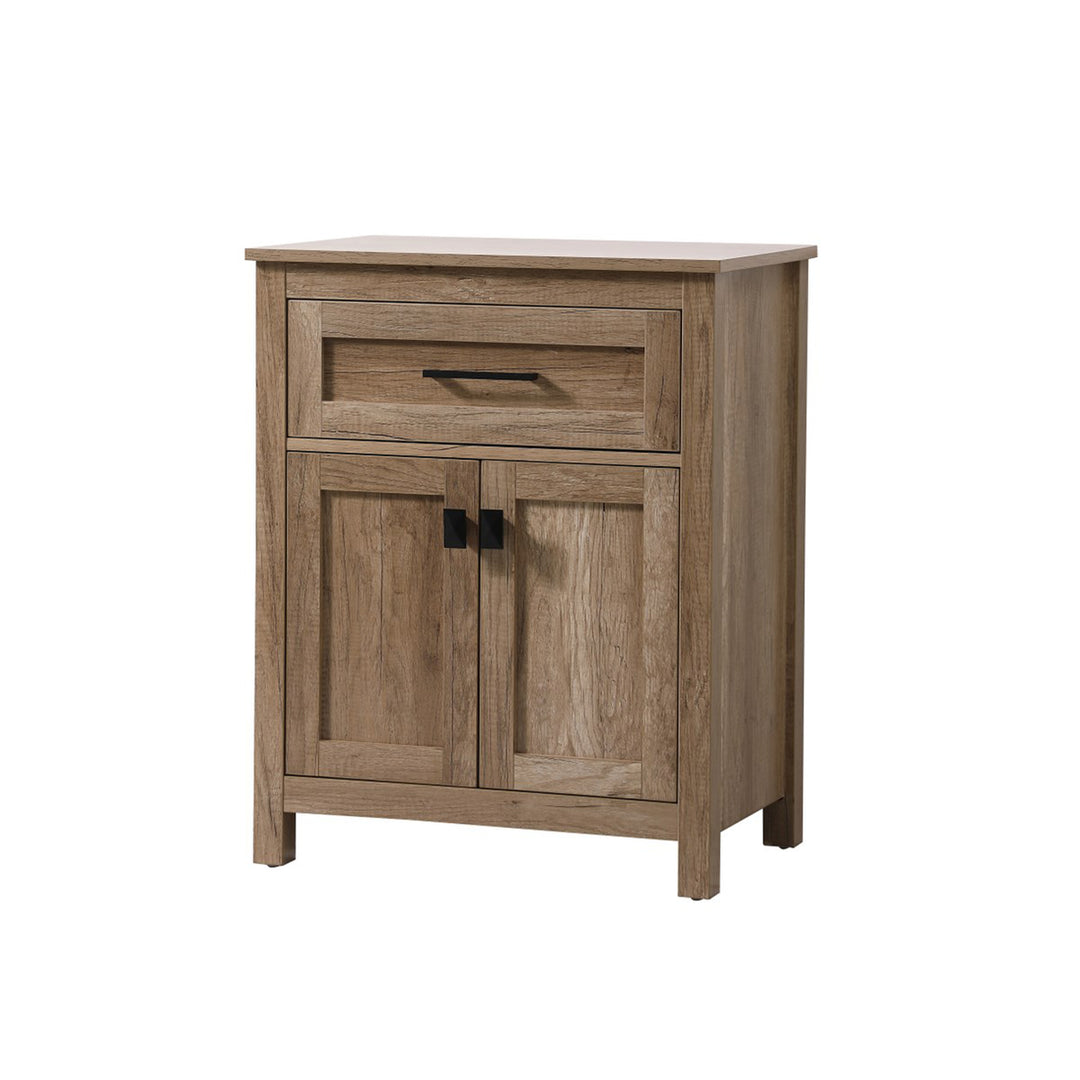 24 Inch Wide Bathroom Storage Freestanding Cabinet In Natural Oak - View 4 - Joshua Marshal