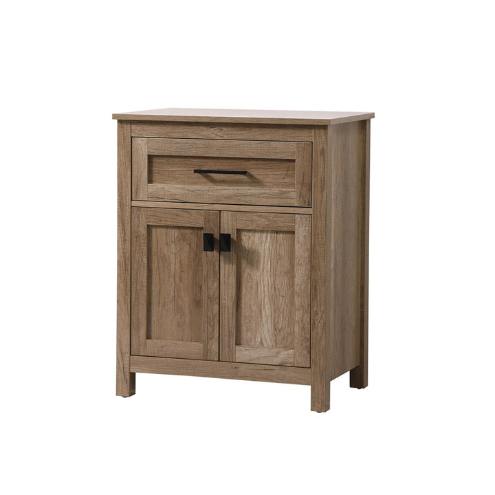 24 Inch Wide Bathroom Storage Freestanding Cabinet In Natural Oak - View 4 - Joshua Marshal