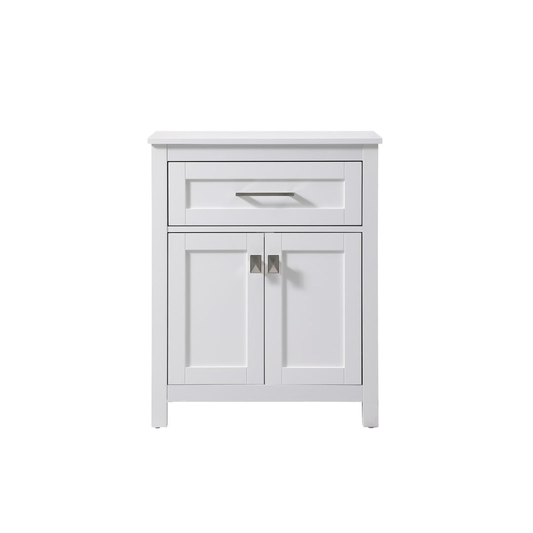 24 Inch Wide Bathroom Storage Freestanding Cabinet In White - View 3 - Joshua Marshal