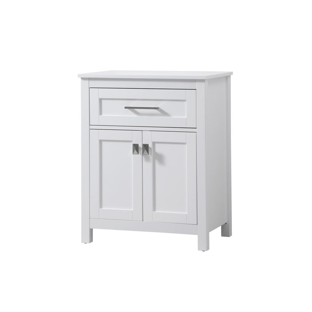 24 Inch Wide Bathroom Storage Freestanding Cabinet In White - View 4 - Joshua Marshal