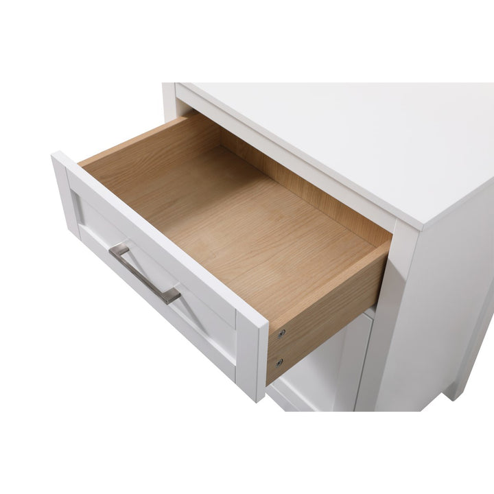 24 Inch Wide Bathroom Storage Freestanding Cabinet In White - View 5 - Joshua Marshal