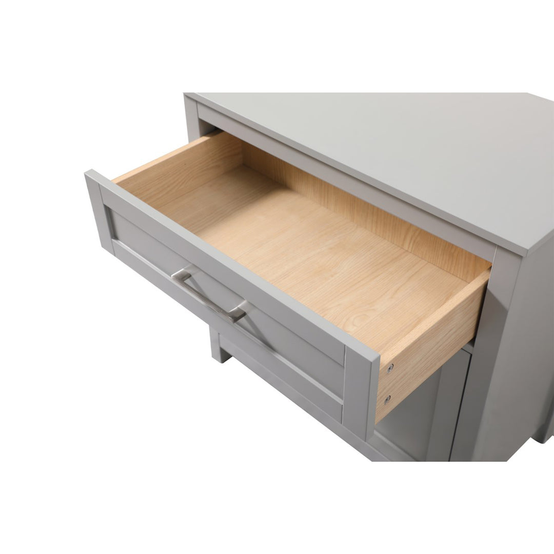 30 Inch Wide Bathroom Storage Freestanding Cabinet In Grey - View 5 - Joshua Marshal