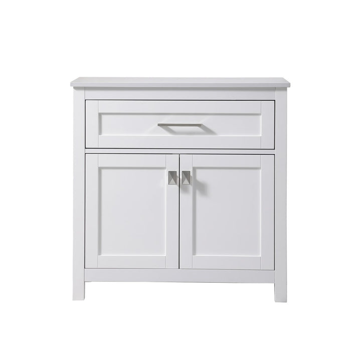 30 Inch Wide Bathroom Storage Freestanding Cabinet In White - View 3 - Joshua Marshal