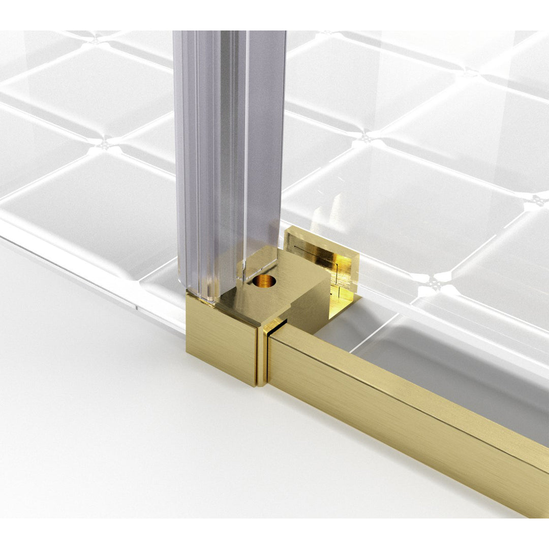 Frameless Shower Door 48 X 76 Brushed Gold - View 6 - Joshua Marshal