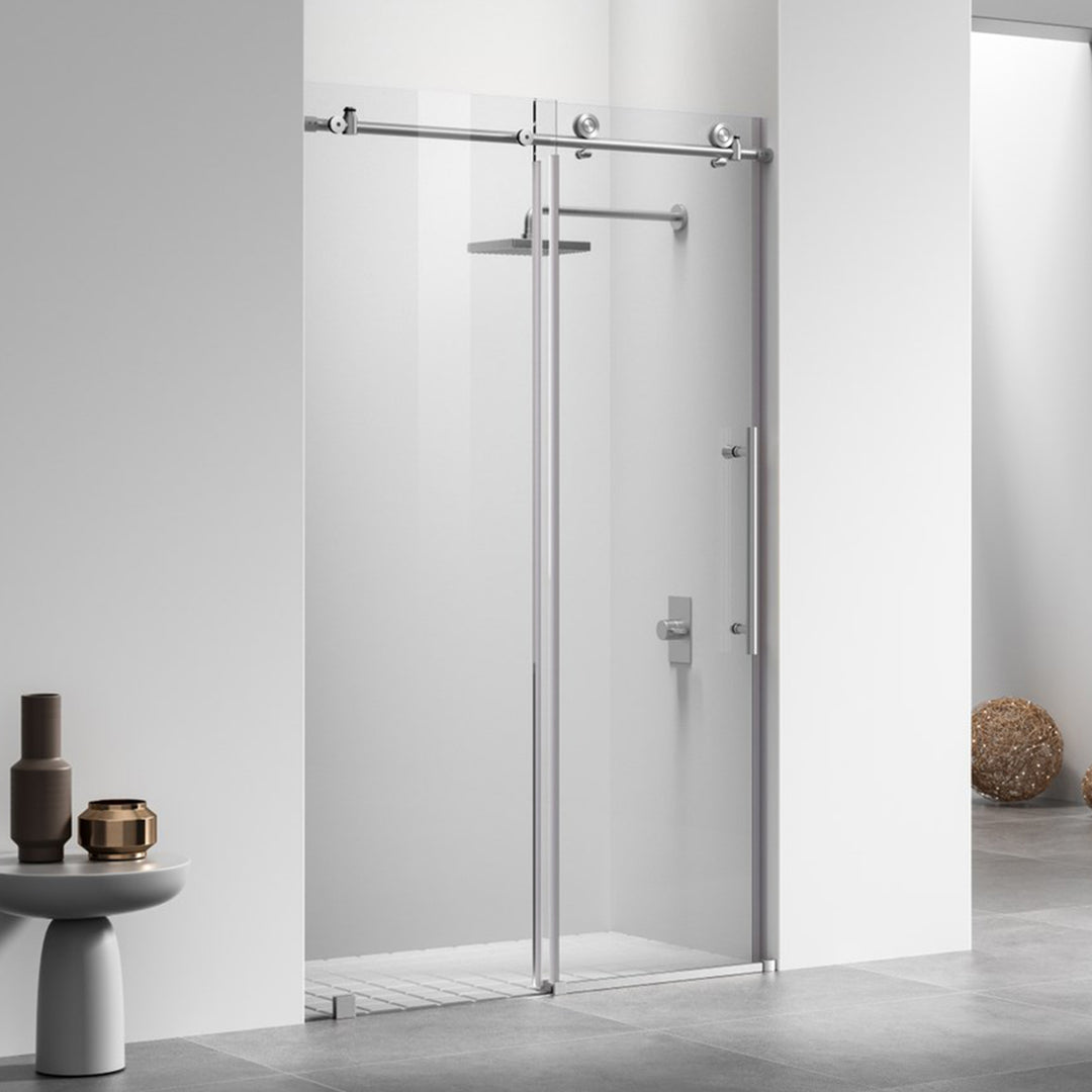 Frameless Shower Door 48 X 76 Brushed Nickel Brushed Nickel Finish - KITCHEN & BATH by Joshua Marshal