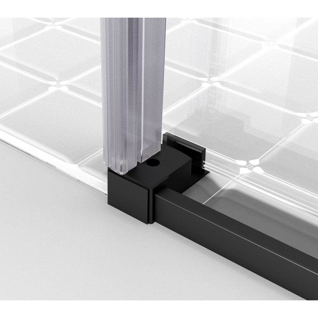 Frameless Shower Door 48 X 76 Matte Black - View 6 - Joshua Marshal