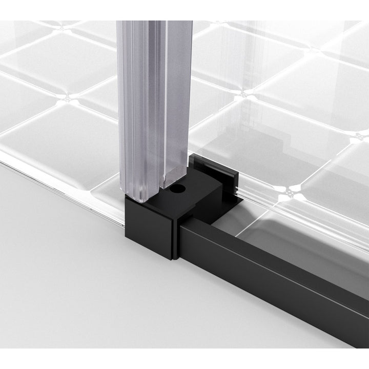 Frameless Shower Door 48 X 76 Matte Black - View 6 - Joshua Marshal