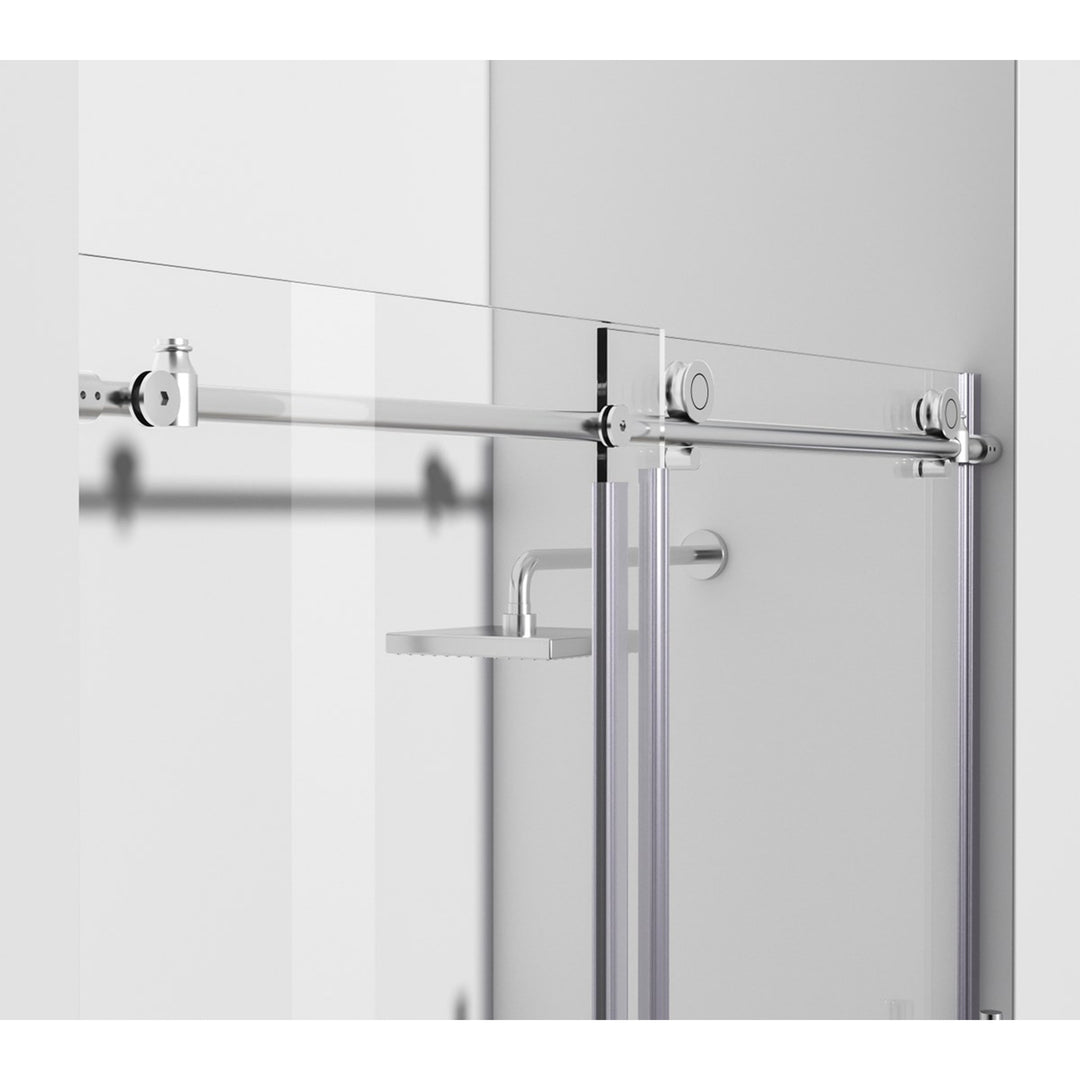 Frameless Shower Door 48 X 76 Polished Chrome - View 4 - Joshua Marshal