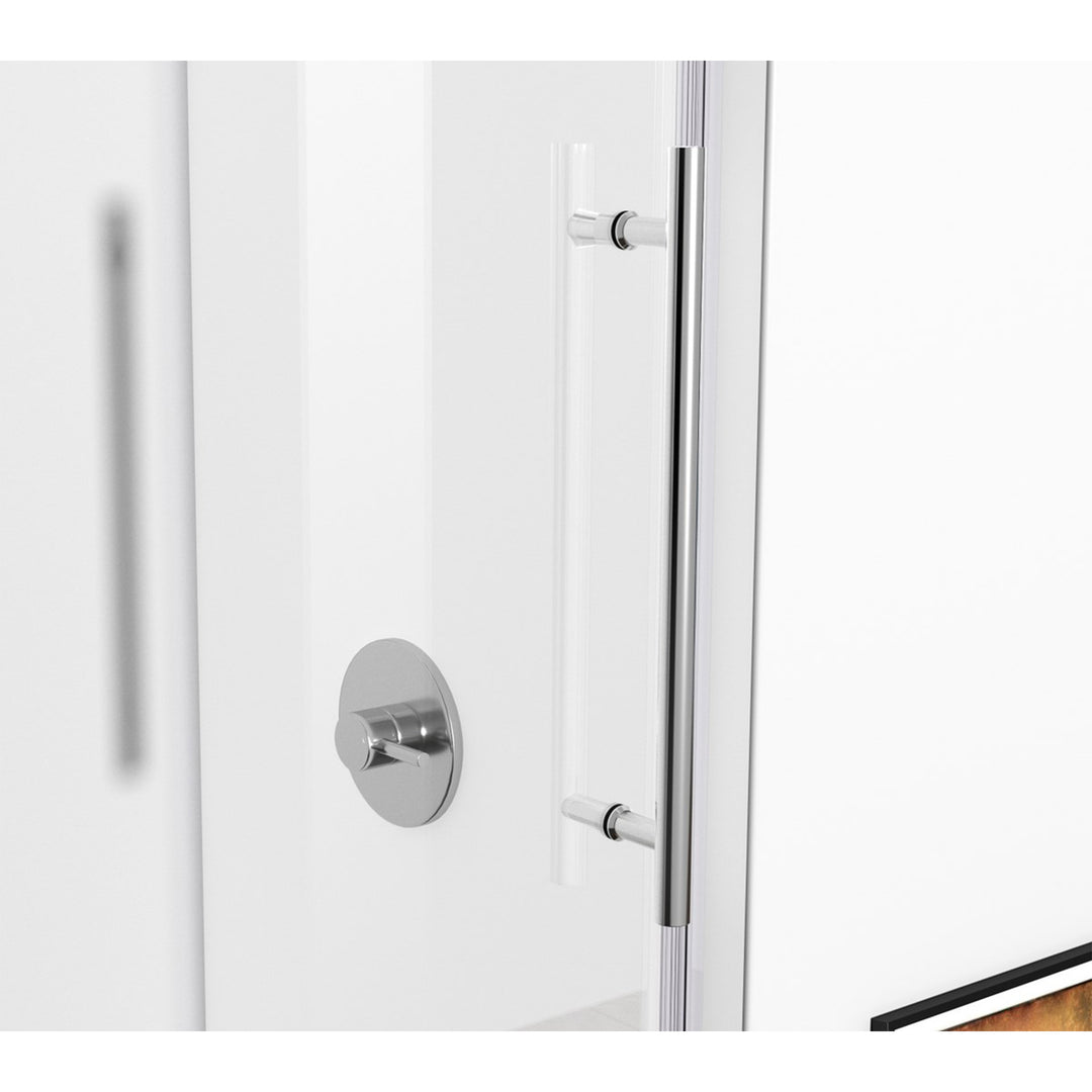 Frameless Shower Door 48 X 76 Polished Chrome - View 5 - Joshua Marshal